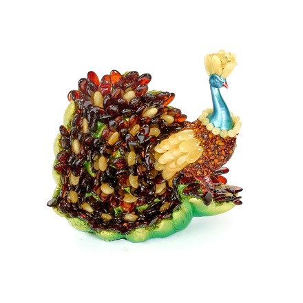 Павлин из Янтаря и полистоуна купить