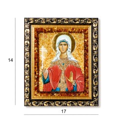 Икона &quot;св.Лидия&quot; с Янтарем