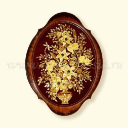 Панно &quot;Цветы&quot; из Янтаря