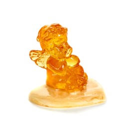 Фигурка &quot;Ангел сидит&quot; из Янтаря и эпоксидной смолы