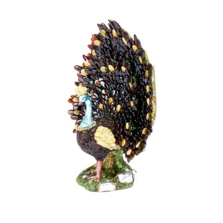 Павлин большой Янтарь/полистоун купить