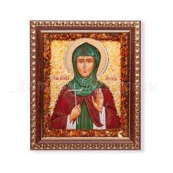 Икона &quot;св.Евгения&quot; с Янтарем