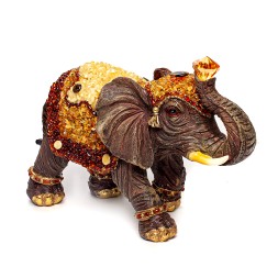 Слон керамика Янтарь