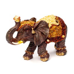 Слон керамика Янтарь