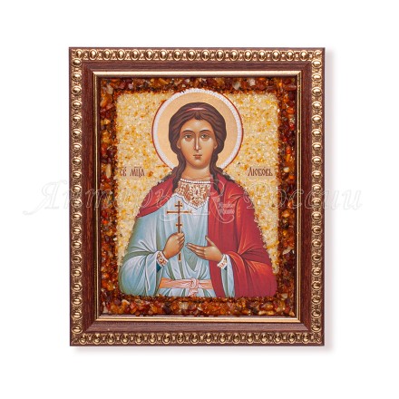 Икона &quot;св.Любовь&quot; с Янтарем купить