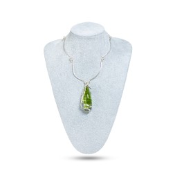 Колье &quot;Ажур&quot; из Бернита Посеребрение