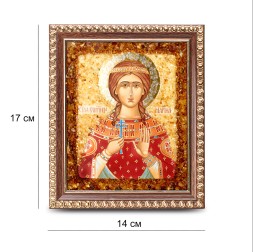 Икона &quot;св.Марина&quot; с Янтарем