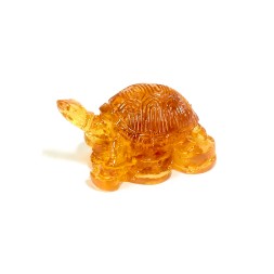 Фигурка &quot;Черепаха на монетах&quot; из Янтаря и эпоксидной смолы
