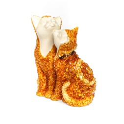 Кот и кошка Янтарь/полистоун