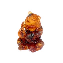 Фигурка &quot;Медведь с рыбой&quot; из Янтаря и эпоксидной смолы