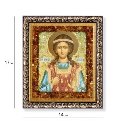 Икона &quot;св.Христина&quot; с Янтарем
