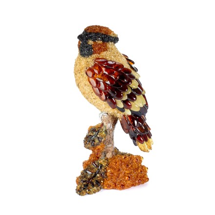 Птичка на ветке Янтарь/Полистоун купить