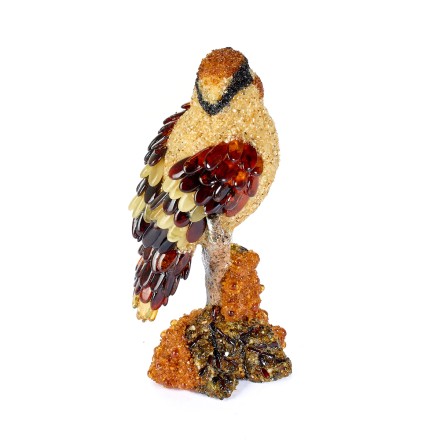 Птичка на ветке Янтарь/Полистоун купить