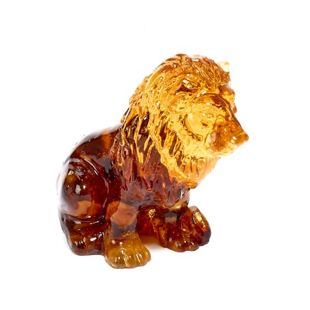 Фигурка &quot;Лев сидит&quot; из Янтаря и эпоксидной смолы купить