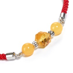 Браслет-оберег &quot;Рэд&quot; из Янтаря на шнурке