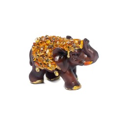 Слон коричневый Янтарь/полистоун